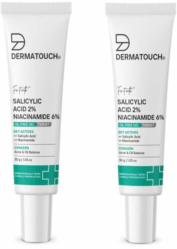 Dermatouch Salicylic Acid 2% Niacinamide 6% Anti-Acne Oil-Free Gel For Acne & Oil Balancing(60 g)