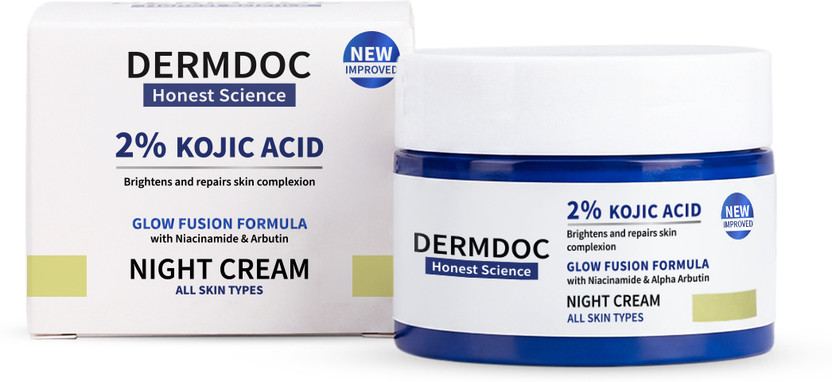 DermDoc DermDoc 2% Kojic Acid Night Cream with Niacinamide & Alpha Arbutin | Skin Brightening(25 g) - Flipkart Deal