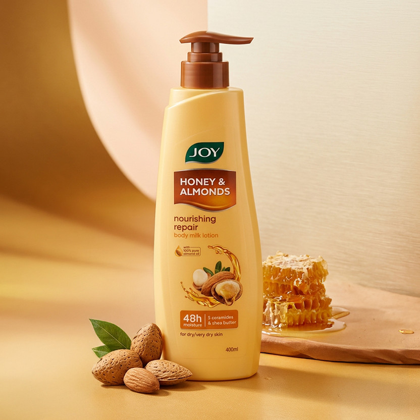 Joy Honey & Almonds Ultimate Nourishing Body Milk Lotion For Dry Skin(400 ml)