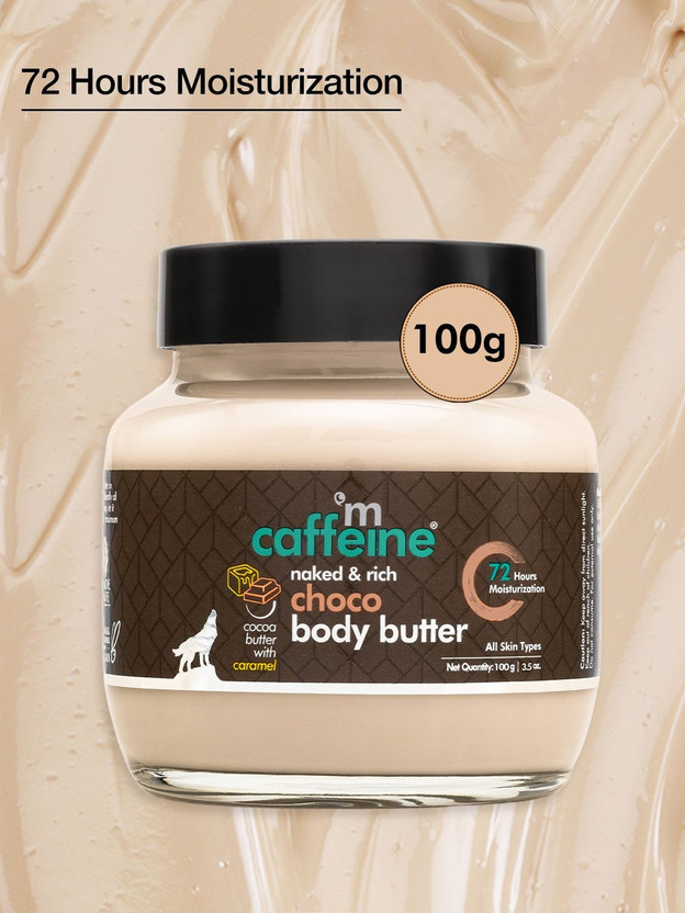 mCaffeine Choco & Shea Body Butter Lotion, 72Hrs Moisturisation, Reduces Stretch Mark(100 g)