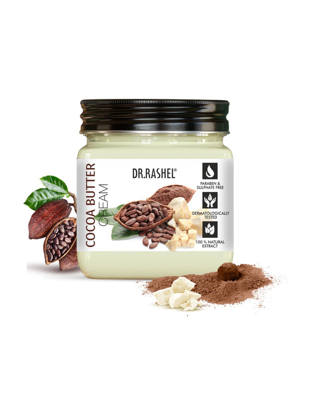 DR.RASHEL Cocoa Butter Face & Body Cream with Cocoa Extracts | Nourishing & Softening(380 ml)
