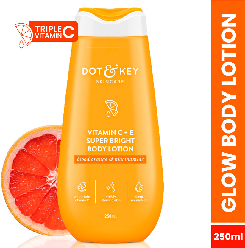 Dot & Key Vitamin C+E Super Bright Body Lotion for Deep Nourishing & Visibly Glowing Skin(250 ml)