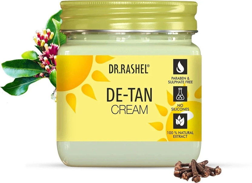 DR.RASHEL De-Tan Face & Body Cream with Walnut & Clove Extracts | Tan Removal & Soothing(380 ml)