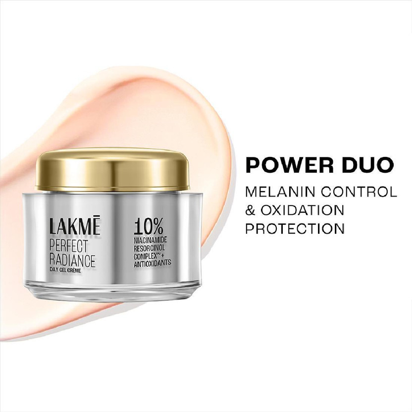 Lakmé Perfect Radiance Day Gel Cream,10% Niacinamide Resorcinol Complex & Antioxidants(50 g)