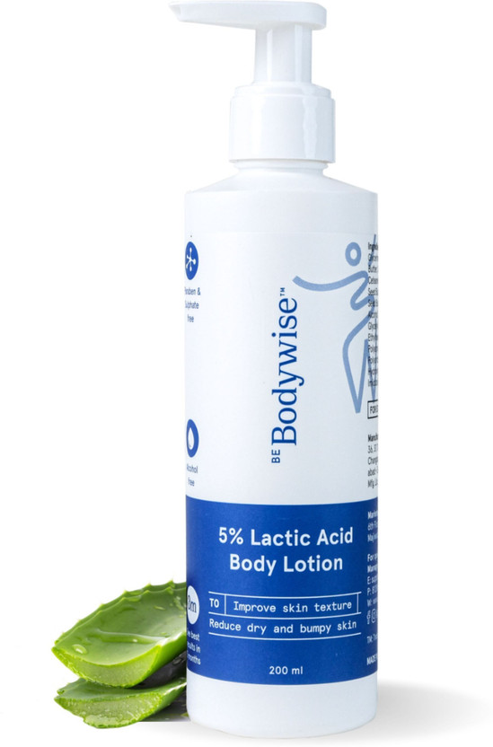 Be Bodywise 5% Lactic Acid Body Lotion | For Improving Skin Texture & Strawberry Legs(200 ml)