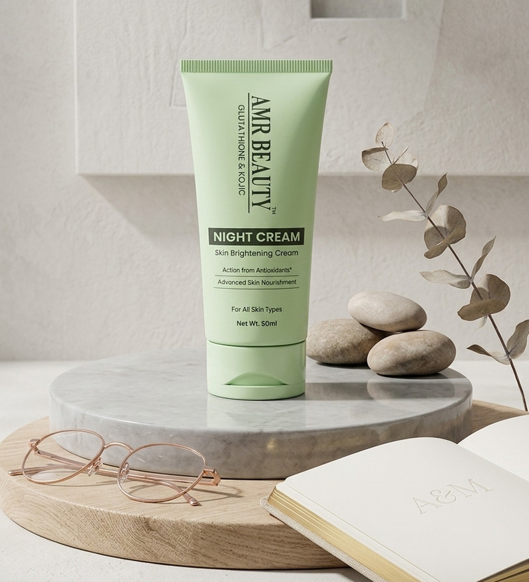 AMR BEAUTY Glutathione Night Cream | Skin Brightening & Nourishing Face Cream(50 ml)