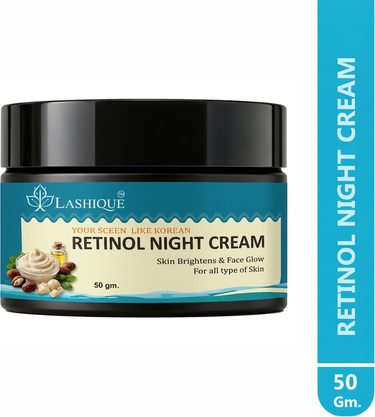 Lashique Retinol Night Cream with Vitamin C, Anti-Aging, Discover Youthful & Glowing Skin(50 g)