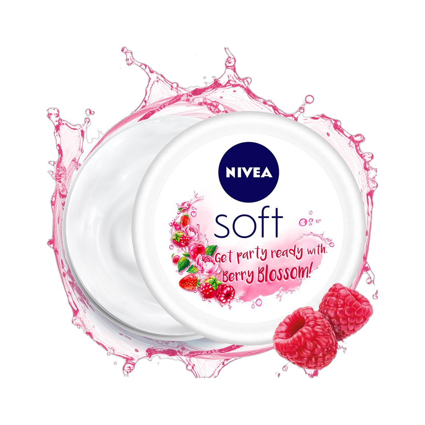 NIVEA NIVEA Soft Light Moisturizer | Day Cream | Berry Blossom - Vitamin E & Jojoba Oil(100 ml) - Flipkart Deal