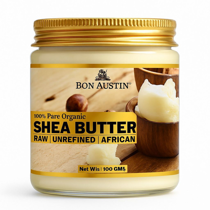 Bon Austin Natural Shea Butter- RAW, UNREFINED & AFRICAN- For Moisturization of Body and Skin (100 gms)(100 g)