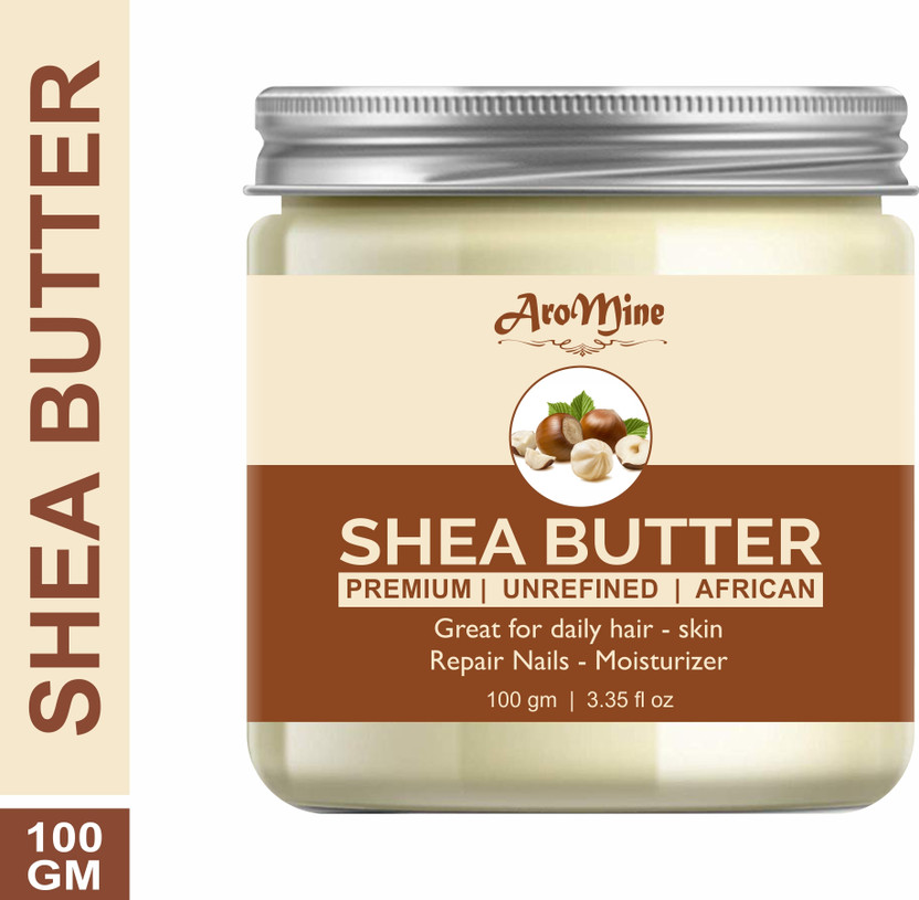 AroMine Organic Raw Shea Butter For Stretch Marks From Ghana For Skin, Hair & Face(100 g)