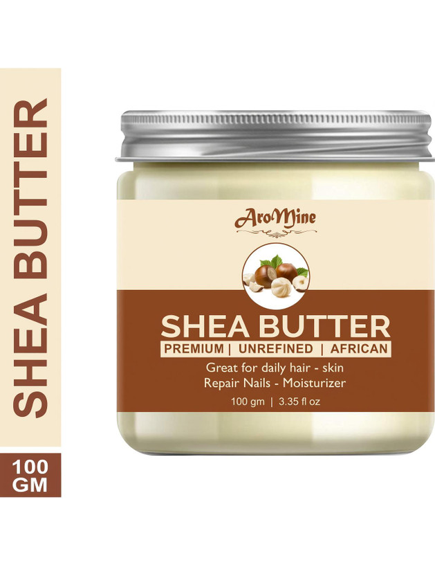 AroMine Organic Raw Shea Butter For Stretch Marks From Ghana For Skin, Hair & Face(100 g)