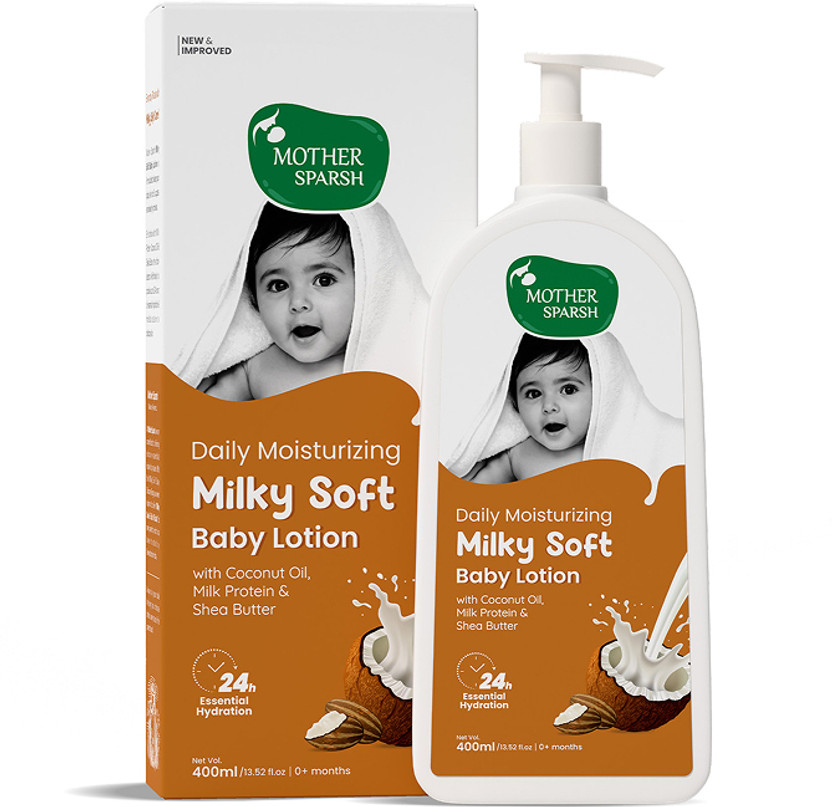 Mother Sparsh Milky Soft Baby Lotion with Milk Protein, Coconut Oil & Shea Butter(400 ml)