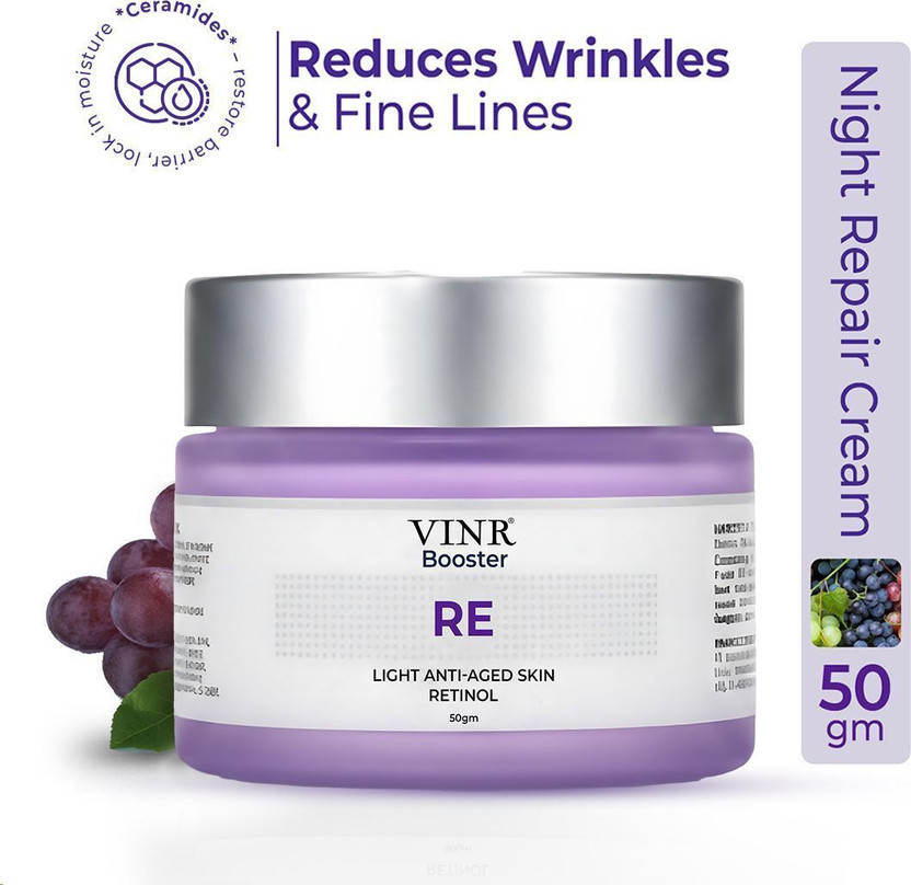 VINR Retinol 1% Night Moisturizer Face Cream for Wrinkles & Anti-Aging(50 g)