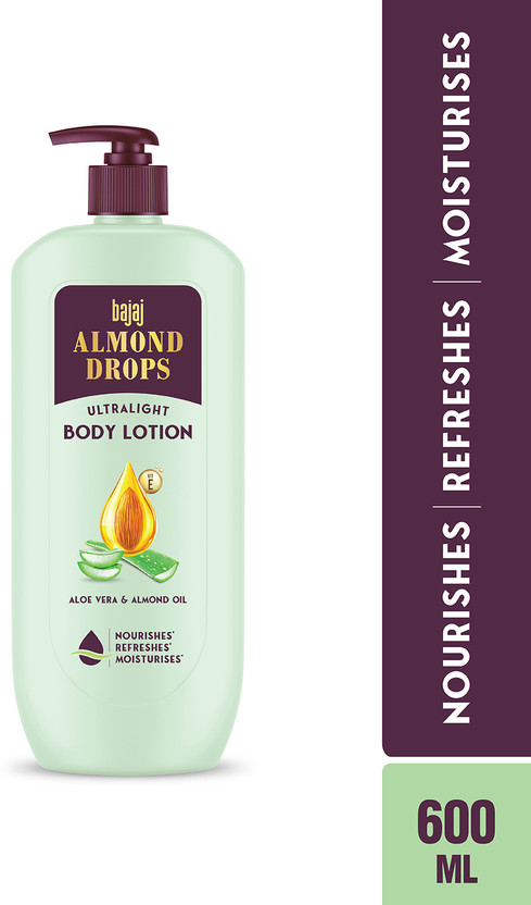 BAJAJ BAJAJ Almond Drops Ultralight Body Lotion, Hydration-Aloe Vera, Almond Oil & Vitamin E(600 ml) - Flipkart Deal