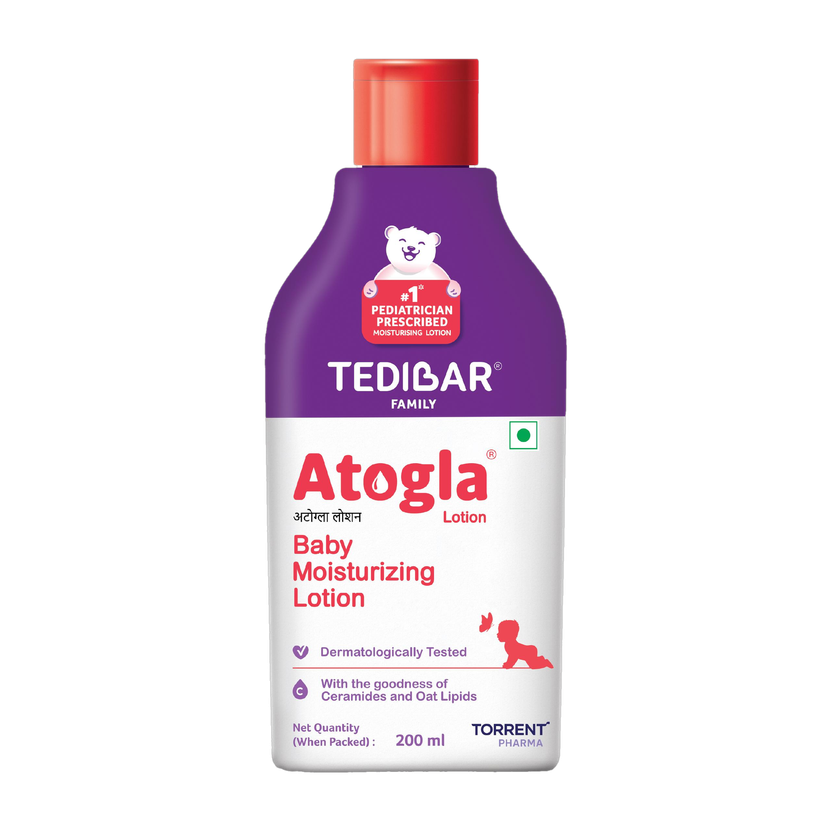 Atogla Baby Moisturising Lotion from Tedibar Family - By Torrent Pharma(200 ml)