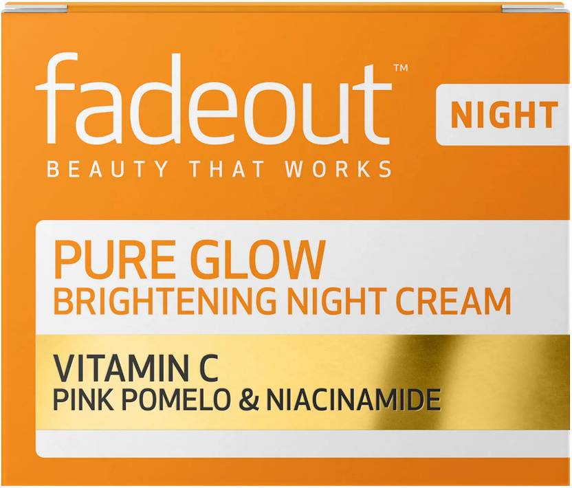 Fadeout Pure Glow Whitening Night Cream with Vitamin C, Pink Pomelo and Niacinamide Price in
