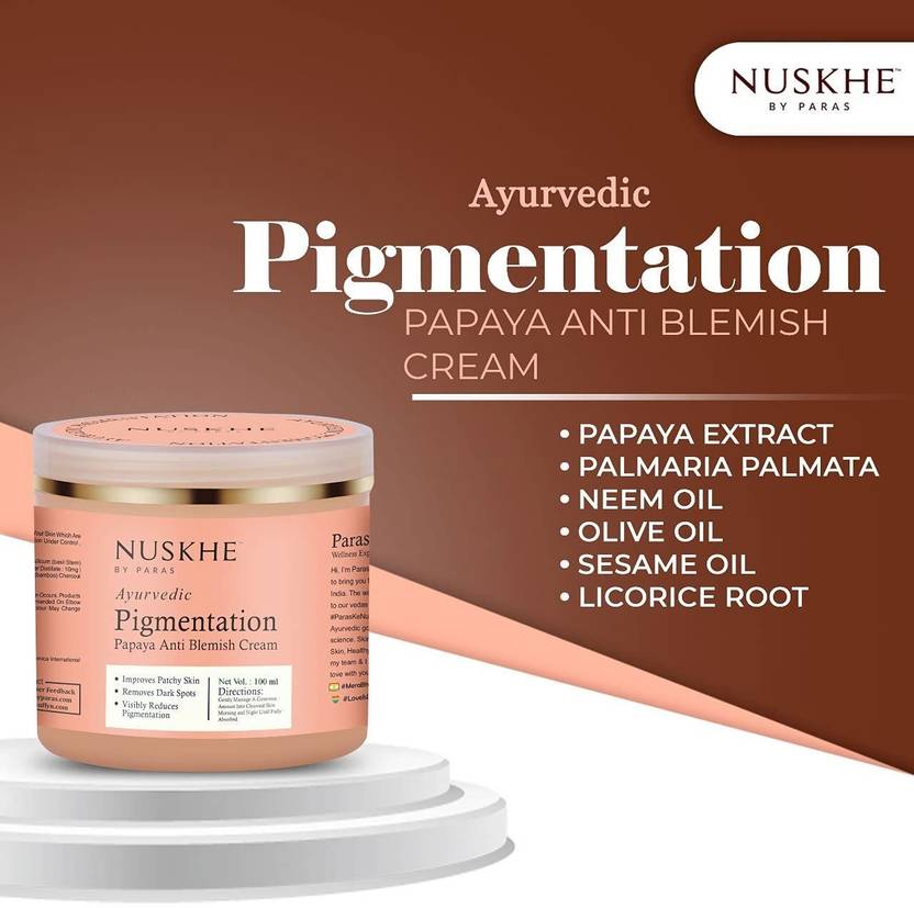 Nuskhe By Paras Ayurvedic Pigmentation Papaya Anti Blemish Cream for
