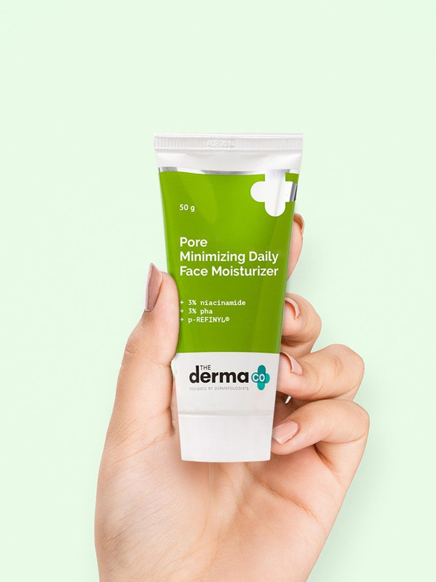 The Derma Co Pore Minimizing Daily Face Moisturizer with 3% Niacinamide 3% PHA and p-REFINYL(50 g)