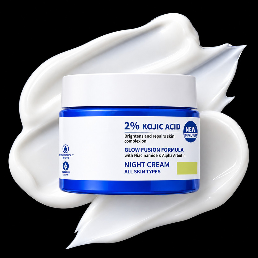FLIXY 2% kojic acid night cream daily use(50 g)
