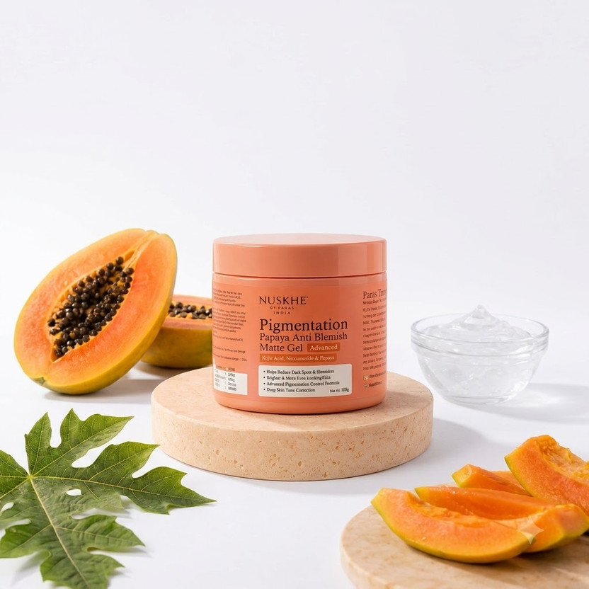 Nuskhe By Paras Ayurvedic Pigmentation Papaya Anti Blemish Cream for Visibly Reduces Pigmentation, Patchy Skin and Dark Circle Treatment - Unisex -100 Gram(100 ml)