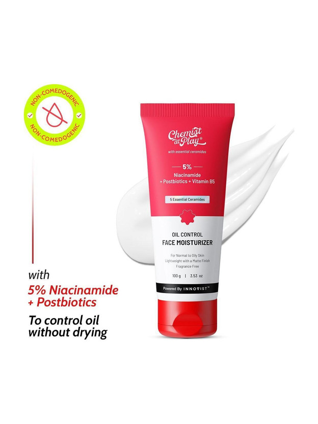 Chemist Chemist at Play Oil Control Face Moisturizer with 3% Niacinamide, 1% Postbiotics & 1% Vitamin B5(100 g) - Flipkart Deal