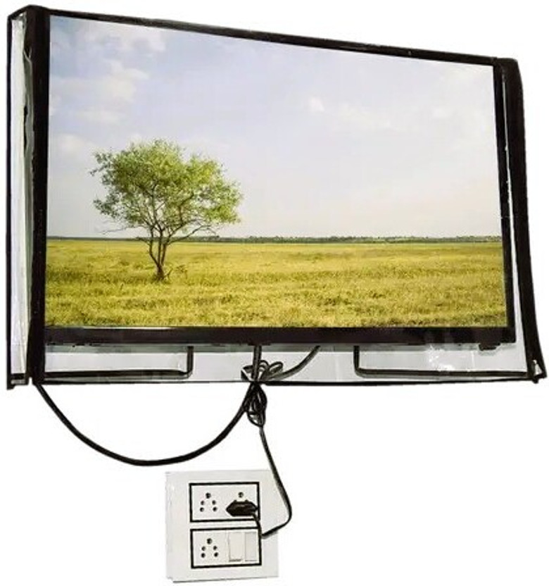 wellhome decor Furnishing Transparent Led Tv Cover for 24 inch Lcd ,Led, Monitor Tv Cover  - 24Inch Led Cover(Cleyar)