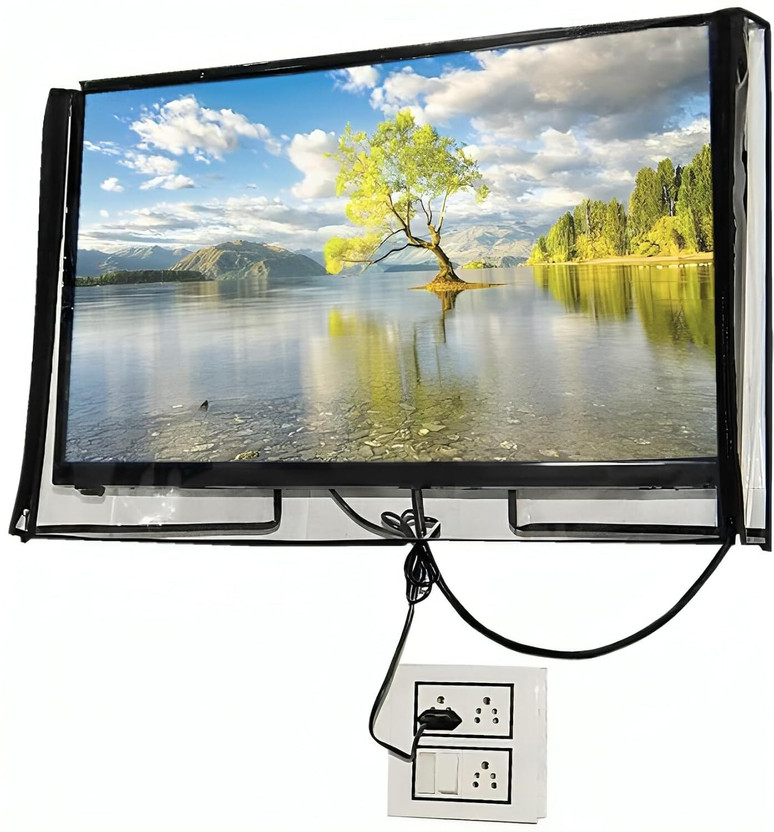 ACOSA PVC Television Protector Cover for 32 inch LED/LCD TV - Compatible For All Brands & Models  - Clear(Transparent)