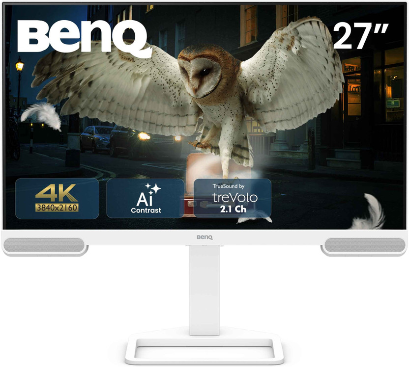 BenQ EW2790U 68.58 cm (27 inch) 4K Ultra HD LED Backlit IPS Panel with 95% P3, AI Contrast, 5WX2 treVolo Speakers, USB Type-C (65W PD), 3xHDMI, USB Hub, Ergonomic Design, Display Pilot 2, Eye-Care, Entertainment Monitor (EW2790U)(Response Time: 5 ms, 60 Hz Refresh Rate)