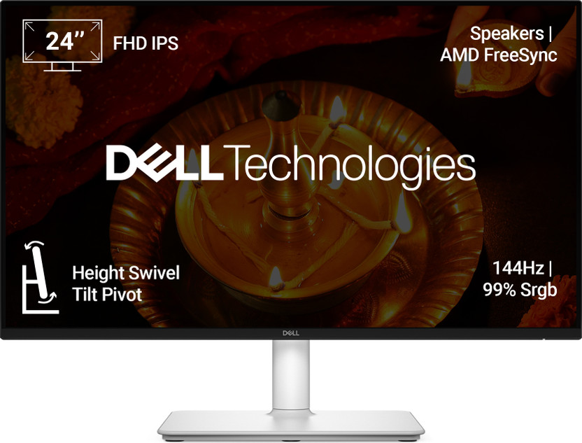 DELL S-Series 60.96 cm (24 inch) Full HD LED Backlit IPS Panel with 2xHDMI, Built-in 3W Dual Speakers, TÃœV Rheinland 4-Star Eye Comfort, Flicker-free Monitor (S2425HSM)(AMD Free Sync, Response Time: 1 ms, 144 Hz Refresh Rate)