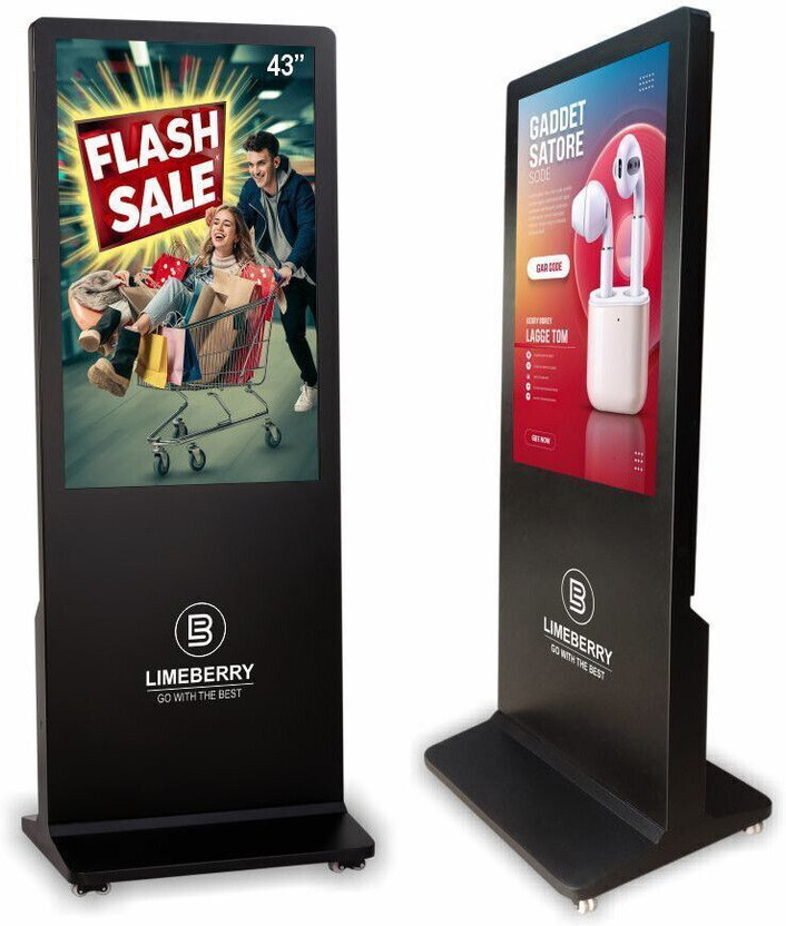 LIMEBERRY Digital Signage Standee Projector Screen Kiosk Advertisement Machine Product Size 70" Height x 24" Width 109.22 cm (43 inch) Full HD LED Backlit IPS Panel Monitor (LB431-IUH)(Adaptive Sync, Response Time: 6 ms, 60 Hz Refresh Rate)