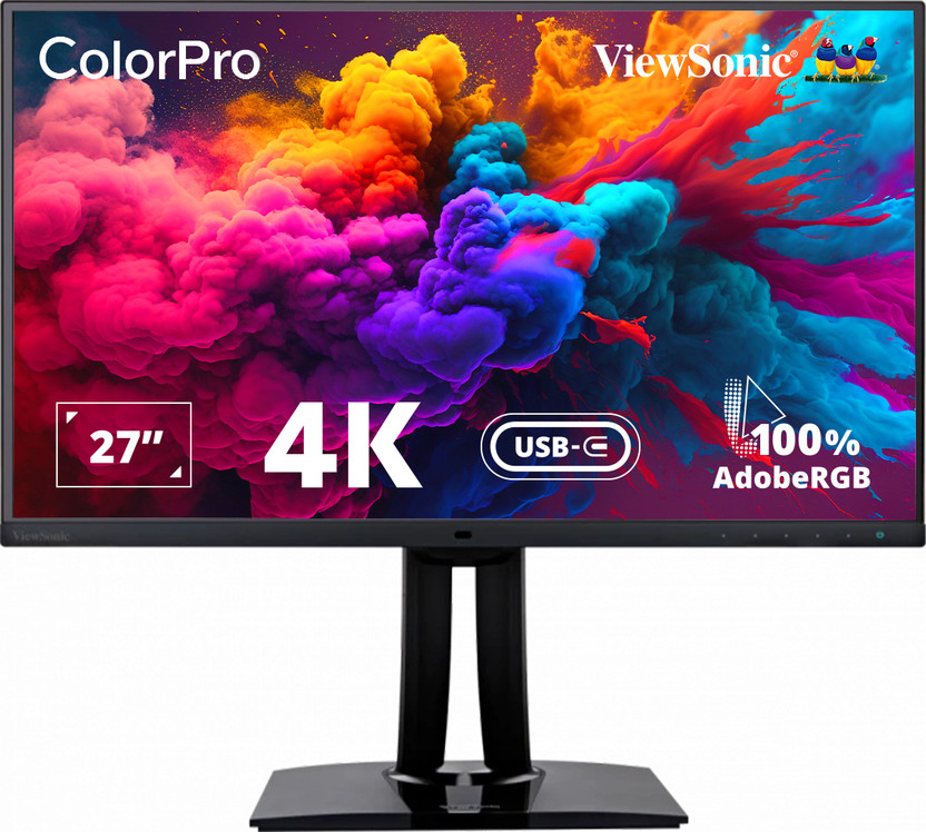ViewSonic VP Series 68.58 cm (27 inch) 4K Ultra HD LED Backlit IPS Panel Extensive color palette, Pivot, Swivel, Tilt, Height Adjustment Monitor (VP2785-4K)(Response Time: 5 ms, 60 Hz Refresh Rate)