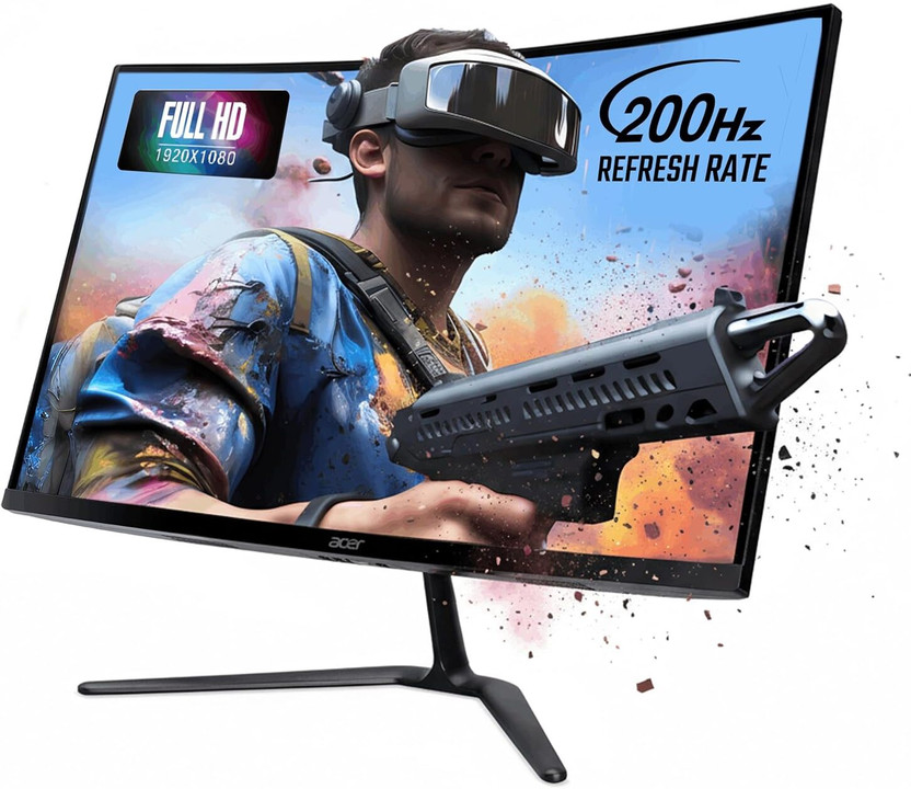 Acer 68.58 cm (27 inch) Curved Full HD LED Backlit VA Panel Gaming Monitor (ED270)(Response Time: 1 ms, 200 Hz Refresh Rate)