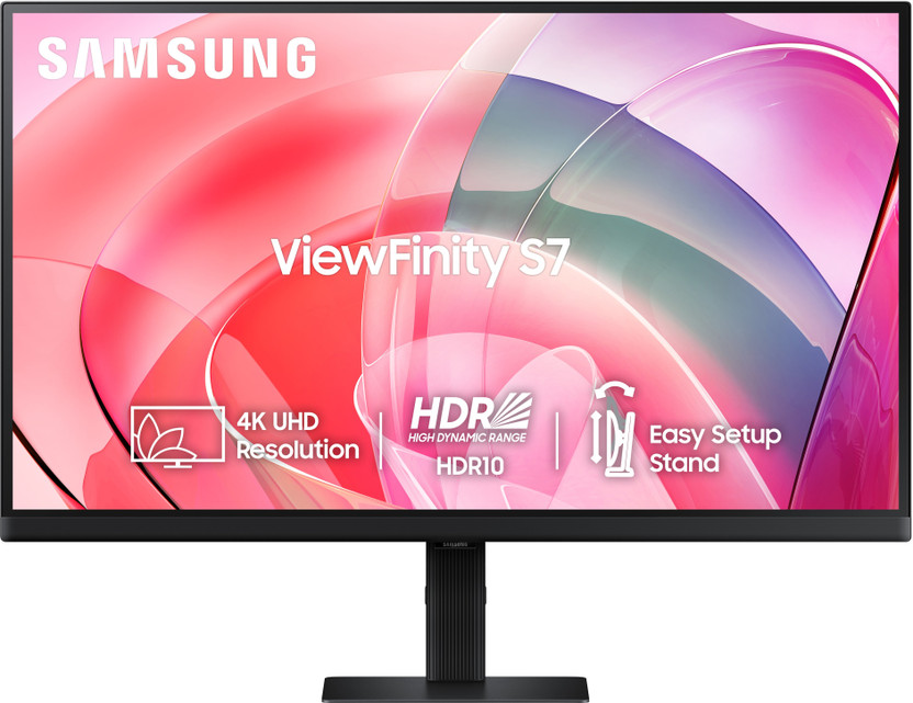 Samsung ViewFinity S7 81.28 cm (32 inch) 4K Ultra HD VA Panel with 1.07 billion colors, HDR10, Easy Setup, Multiple Ports, Eye Care Technology Monitor (LS32D700EAWXXL)(Response Time: 5 ms, 60 Hz Refresh Rate)
