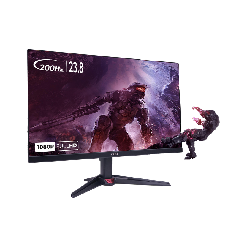 Acer Nitro 60.45 cm (24 inch) Full HD LED Backlit IPS Panel with sRGB 99%, HDR10 Support, 2X2W Inbuilt Speakers, Acer Display Widget, Acer VisionCare 2.0, Tilt-able stand Gaming Monitor (VG240Y X1)(AMD Free Sync, Response Time: 0.5 ms, 200 Hz Refresh Rate)