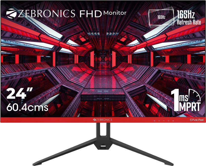 ZEBRONICS 24 inch Full HD IPS Panel Gaming Monitor (ZEBS24A 165hz 24"(60.4cm) 1920x1080 Pixels