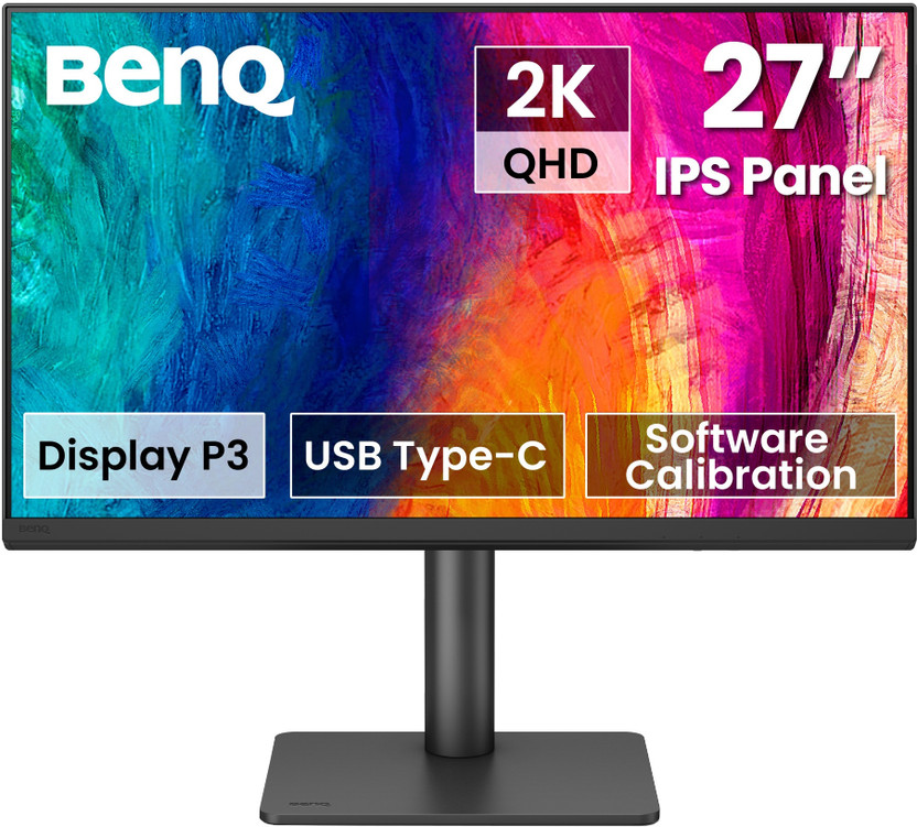 BenQ PD2706QN 68.58 cm (27 inch) Quad HD LED Backlit IPS Panel with 95% P3, 100% sRGB/Rec.709, 90W USB-C, Software Calibration, Daisy Chain, Nano Matte Panel, Pantone & Calman Certified, Color Accurate Monitor (PD2706QN)(Response Time: 5 ms, 100 Hz Refresh Rate)