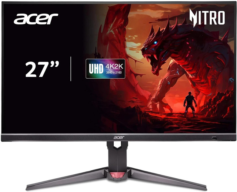 Acer Nitro 68.58 cm (27 inch) UHD IPS Panel Gaming Monitor (XV272K V5)(AMD Free Sync, Response Time: 1 ms, 160 Hz Refresh Rate)