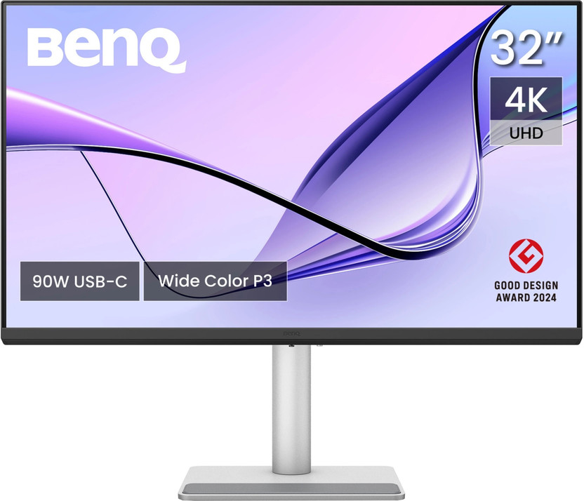 BenQ MA320U 81.28 cm (32 inch) 4K Ultra HD LED Backlit IPS Panel with P3 Color Gamut, Dual USB-C (90W PD), USB Hub, Brightness & Volume Control, Display Pilot2.0, Integrated Mac Controls, Height Adjustable Stand Monitor (MA320U)(Response Time: 5 ms, 60 Hz Refresh Rate)