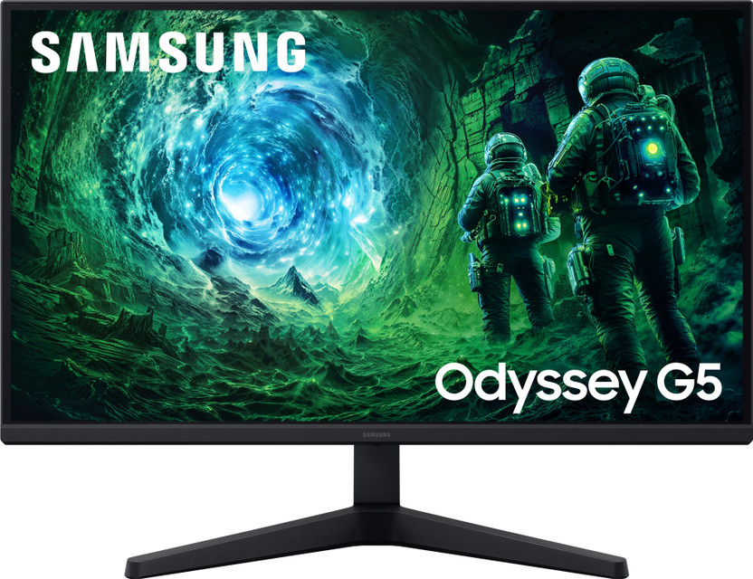 Samsung Odyssey G5 68.58 cm (27 inch) Quad HD LED Backlit IPS Panel with HDR10, FreeSync Premium, Ports-DP,2 HDMI,Headphone, Wall Mountable, Fast Gaming Monitor (LS27FG530EWXXL)(Response Time: 1 ms, 200 Hz Refresh Rate)