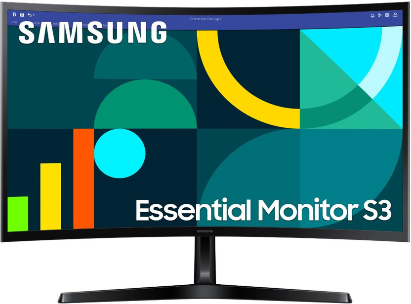 Samsung S3 Curved 68.58 cm (27 inch) Curved Full HD VA Panel Monitor (LS27D368GAWXXL)(Response Time: 4 ms, 100 Hz Refresh Rate)