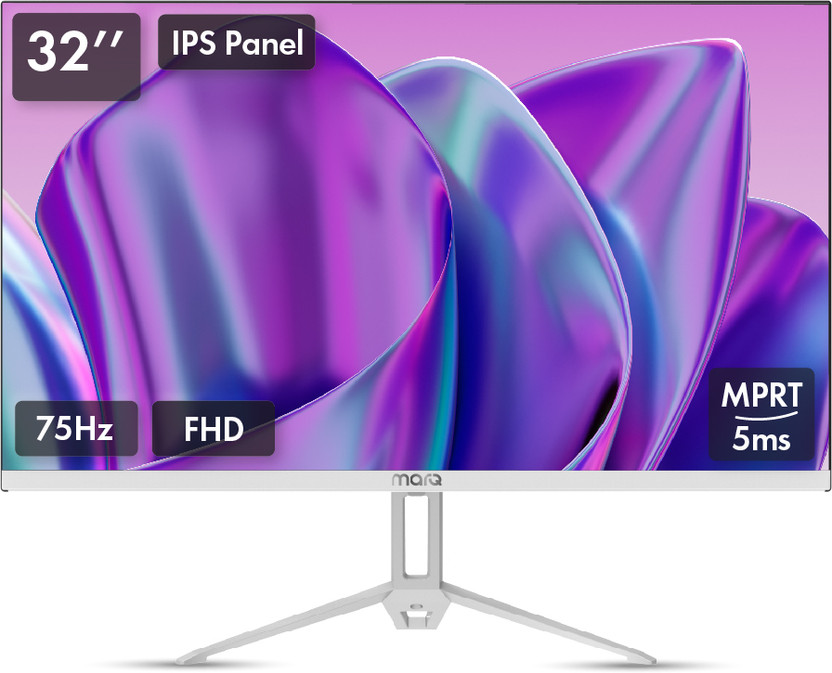 MarQ by Flipkart 81.28 cm (32 inch) Full HD LED Backlit IPS Panel Monitor (32FHDMIQNN53B)(Adaptive Sync, Response Time: 5 ms, 75 Hz Refresh Rate)