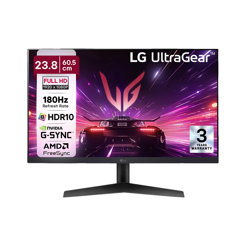 LG LG UltraGear 60.96 cm (24 inch) Full HD IPS Panel with HDR10, NVIDIA G-SYNC Comaptible, Tilt-able Stand, 3-side virtually borderless design Gaming Monitor (24GS60F-BB.ATREMVN)(NVIDIA G Sync, Response Time: 1 ms, 180 Hz Refresh Rate) - Flipkart Deal