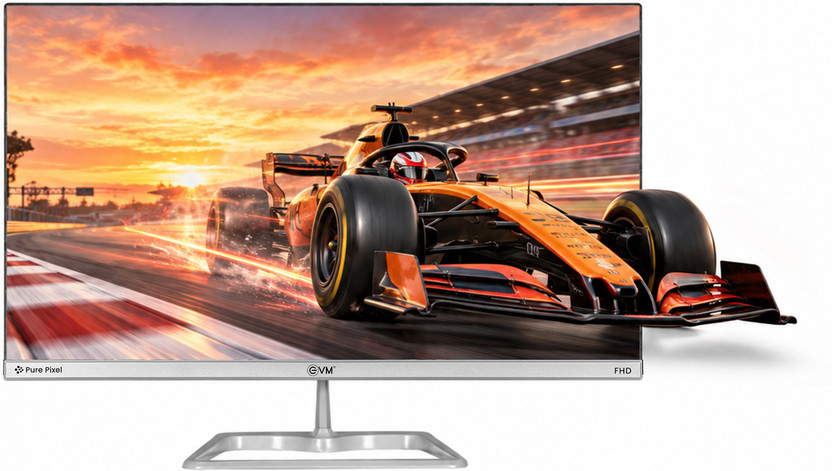 EVM Plasma 60.45 cm (24 inch) Full HD LED Backlit IPS Panel Monitor (Plasma S240 23.8" Full HD IPS Monitor – 100Hz, Frameless Design)(Frameless, AMD Free Sync, Response Time: 8 ms, 100 Hz Refresh Rate)