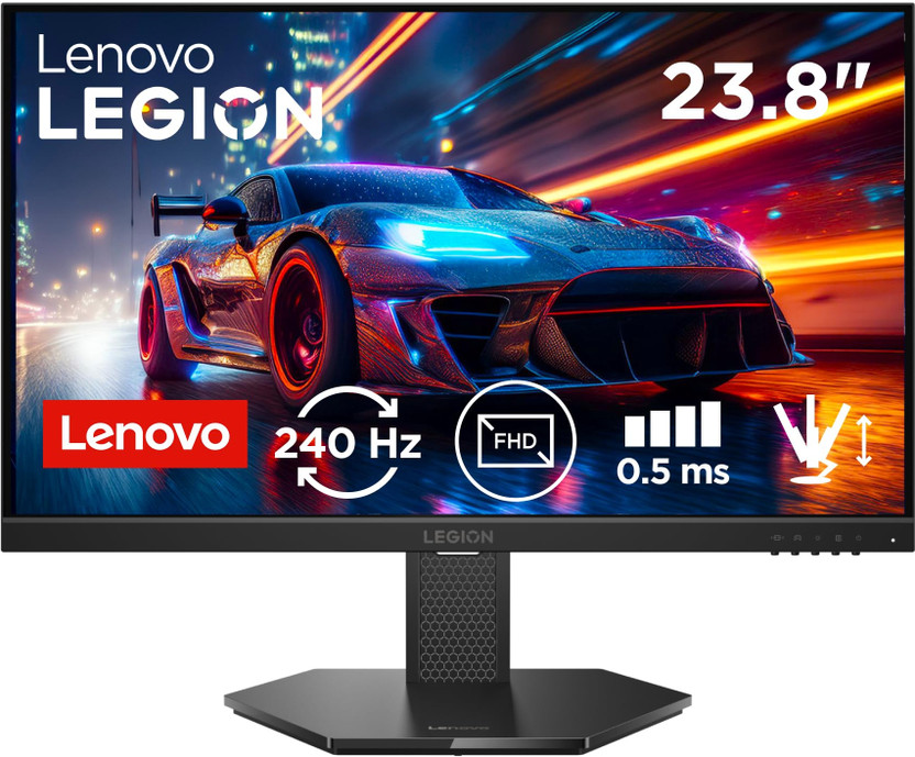 Lenovo Legion Series 60.45 cm (24 inches) Full HD IPS Panel with 99%sRGB, 2xHDMI 2.1 TMDS, 1xDP 1.4, Tilt, Swivel, Pivot, Height Adjust Stand, Gaming Gaming Monitor (Legion 24-10)(Response Time: 0.5 ms, 240 Hz Refresh Rate)