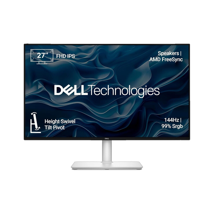 DELL S-Series 68.58 cm (27 inch) Full HD LED Backlit IPS Panel with 2xHDMI, Built-in 6W Dual Speakers, TÜV Rheinland 4-Star Eye Comfort, Flicker-free Monitor (S2725HSM)(Response Time: 1 ms, 144 Hz Refresh Rate)