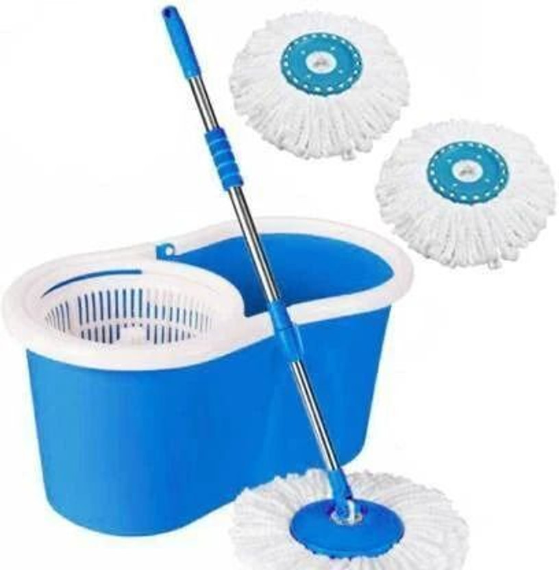Tankit 2 Refills Mop Set Cleaning Bucket Mop Blue Classic Mop Set(Blue)
