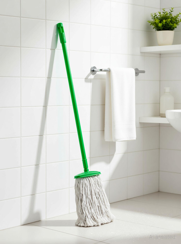 Raksha Klens T Mop 6 inch Premium Wet & Dry Mop(Green)