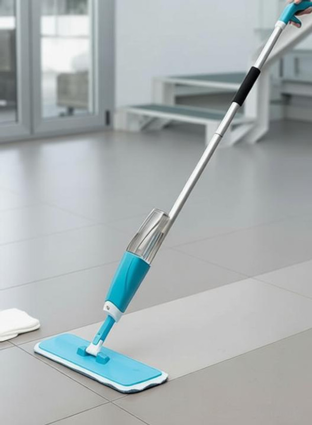 JANCOM Spray Mop for Floor Cleaning, Floor Mop with a Refillable Spray Bottle Wet & Dry Mop(Blue)