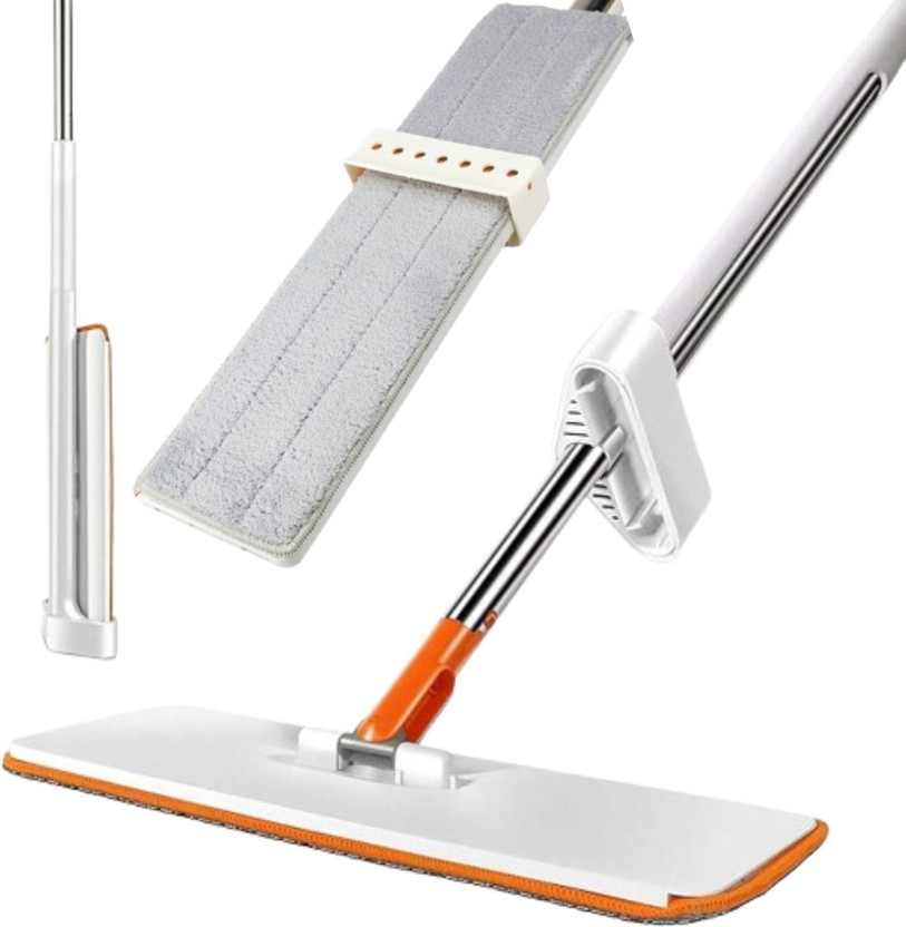 RENVA Flat Microfiber Magic Mop for Floor Cleaning,Home Hands Free Squeeze for Floor Flat Mop(Multicolor)