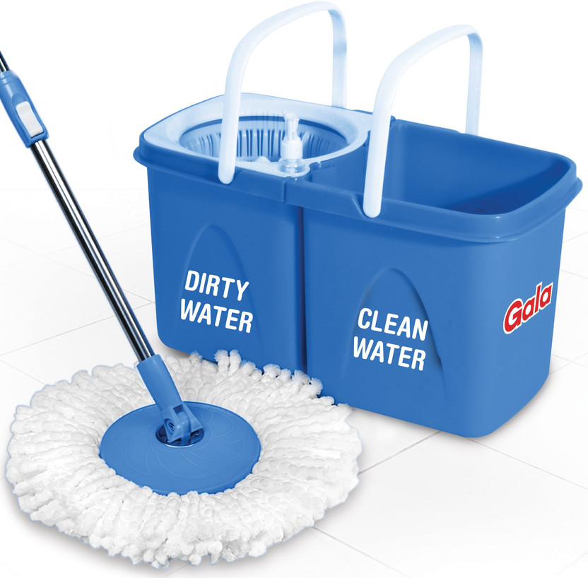 GALA Twin Bucket Spin Mop Set(Blue, White)